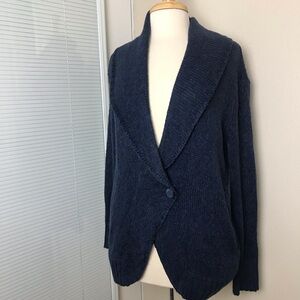 Hinge Navy blue dress be button cardigan sweater
